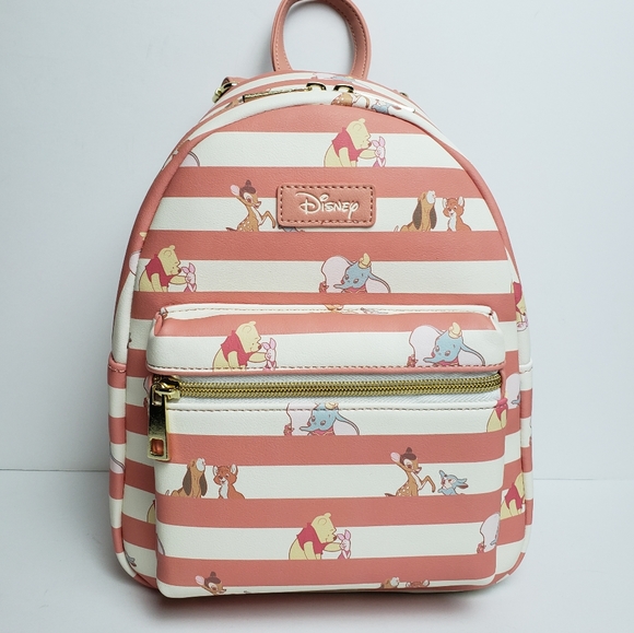 Loungefly Disney Best Friends Stripe Mini Backpack - Picture 2 of 7